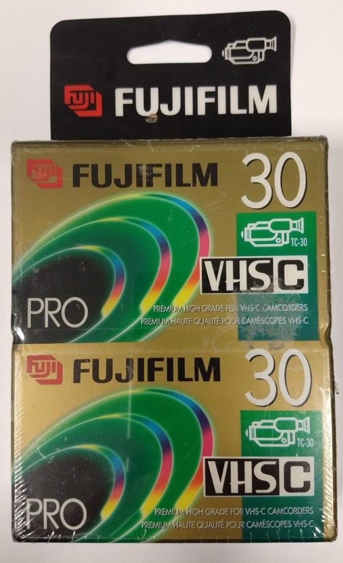 Fuji Pro VHS-C Camcorder TC-30 Twin Pack Sealed