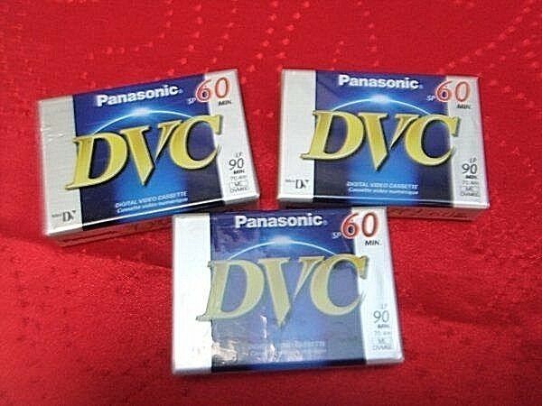 3 Panasonic Mini Digital Video Tapes DVC Sp 60 Min LP 90 Min New