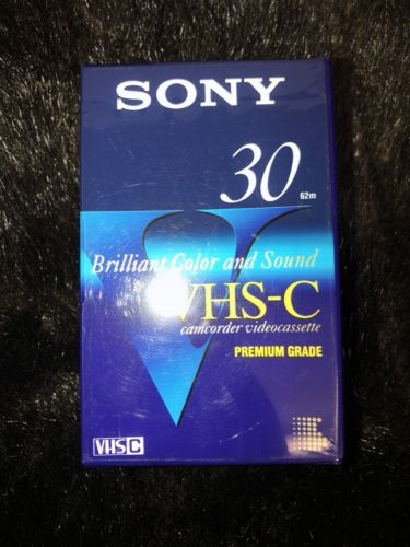 Sony VHS-C Tape 30 Minutes Camcorder Videocassette New Sealed Premium Grade