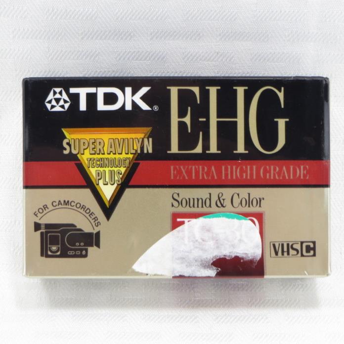 TDK - E-HG TC-30 - EXTRA HIGH GRADE VHS-C CAMCORDER VIDEO TAPE - NEW