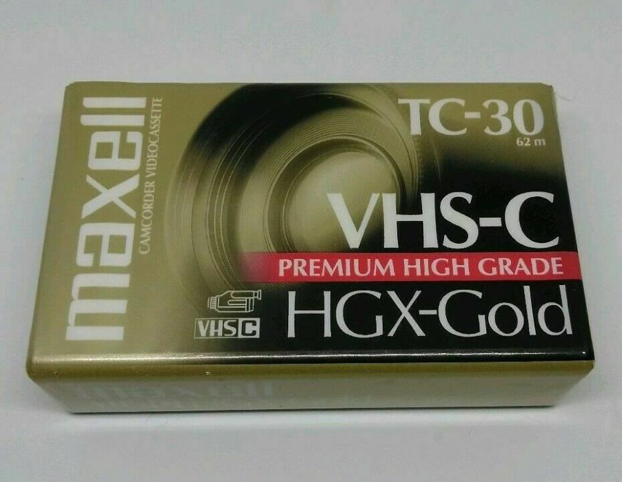 Maxell TC-30 VHS-C New HGX-Gold Premium High Grade