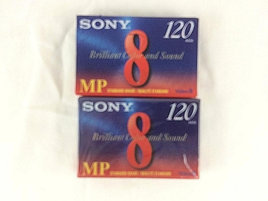 Lot Of 2 Sony MP 120 Video 8 Camcorder Video Tape New Sealed