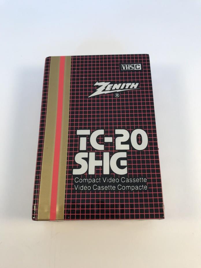 Zenith TC-20 SHG Compact Video Cassette VHSC 144Ft. Mode SP 20min EP 60min