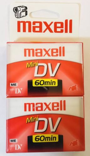 Maxwell Digital Video Cassette Mini DV 60 min New Sealed - 2 Pack