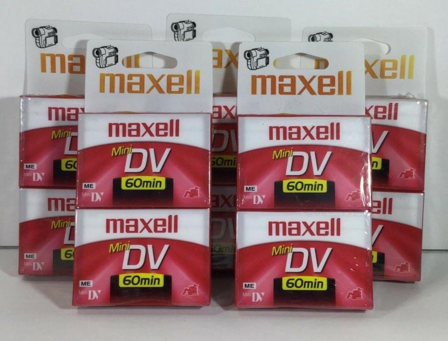 Maxell Mini DV 60 Minute Tapes 2 Pack, Camcorder ME New, Lot of 5, 10 Tapes