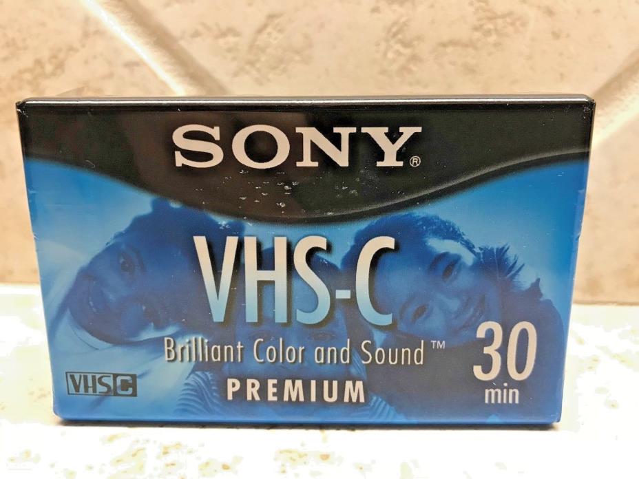1 Sony VHS-C Premium Blank Camcorder Video Cassette Tape 30 Min  Factory Sealed