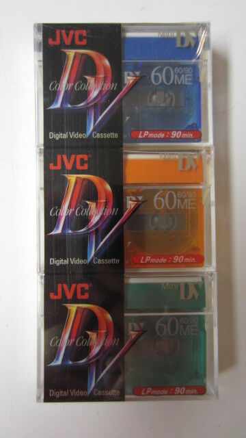 3) JVC Mini Digital Video Cassettes, 60/90 ME, New in Package