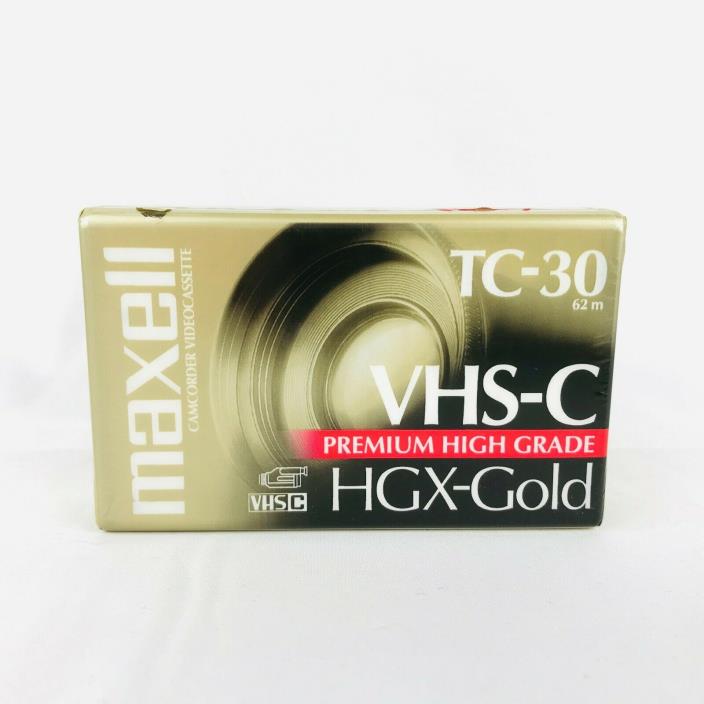 Maxell Videotape VHS-C TC-30 Premium High Grade HFX-Gold