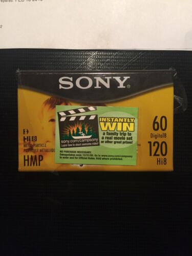 Sony HMP Hi8 Digital8 New Sealed Blank Video Tape 60 120 Minute P6-120HMPL