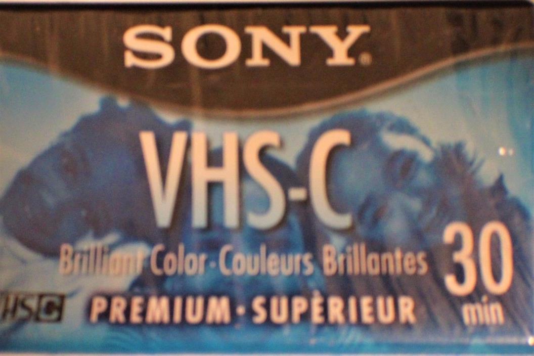 Sony VHS-C Brilliant  Premium Video Cassette Tape 30 Minutes FREE SHIP