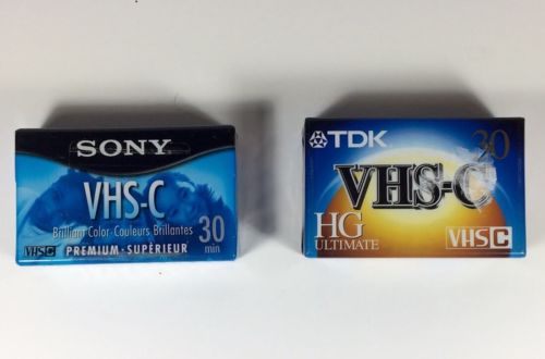 Sony,TDK VHS-C Camcorder Cassette Superior High Grade 30 Min Video Tape Lot of 4