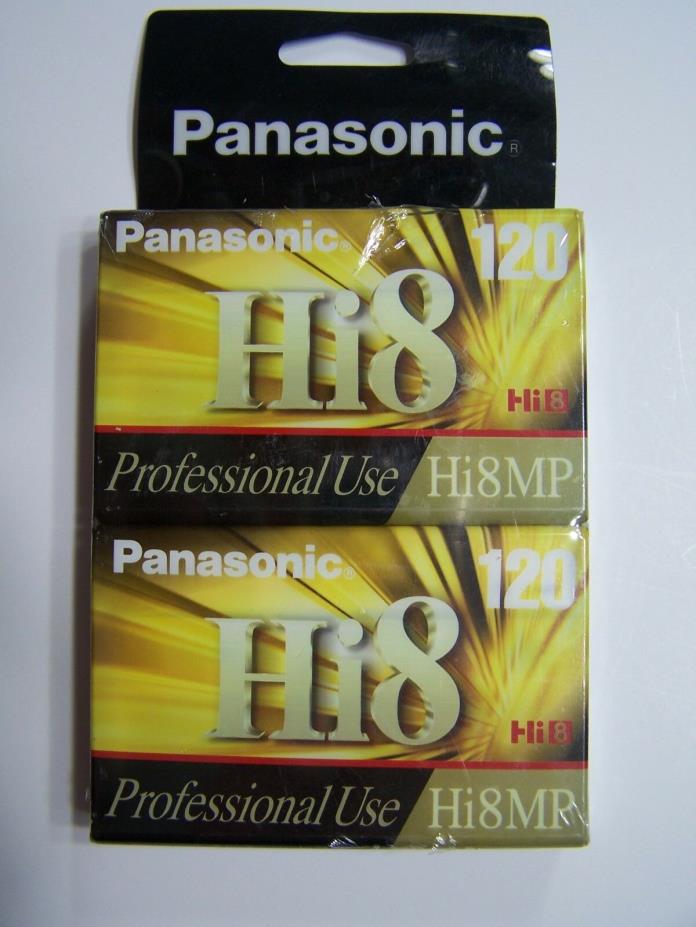 Lot Of 2 Panasonic Camcorder Video Tapes 120 Professional Use Hi8MP