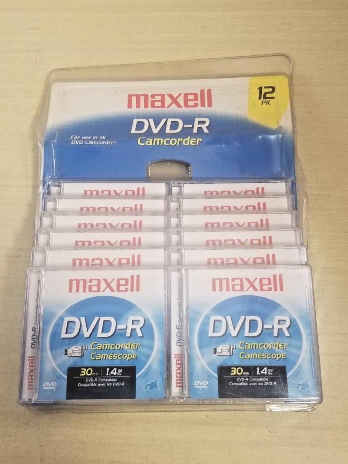 Maxell DVD-R Camcorder Discs - 12 Pack, 30 min. 1.4 GB