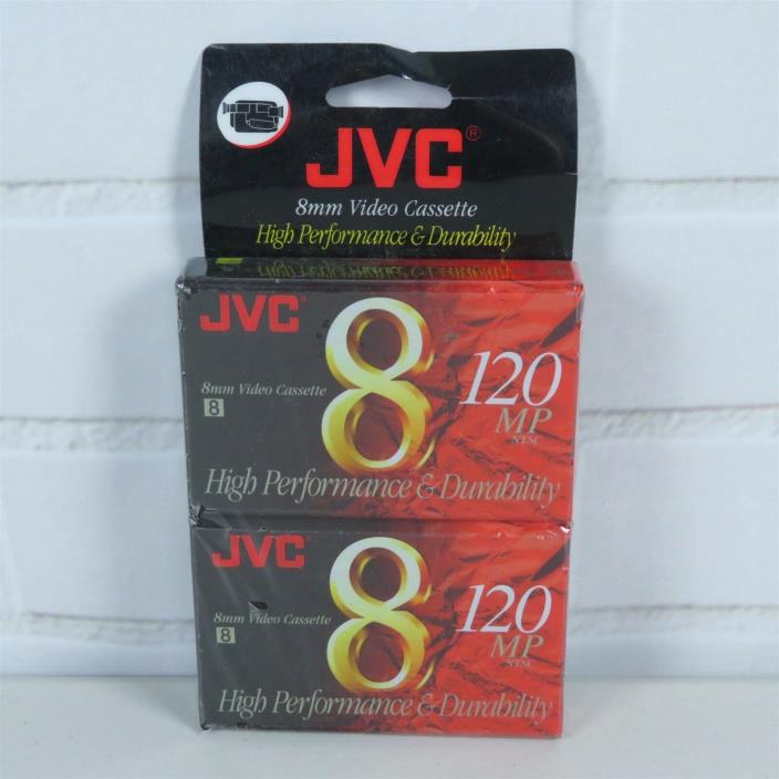 JVC 120MP 8mm Video Cassette Recording Tapes Set of 2 New