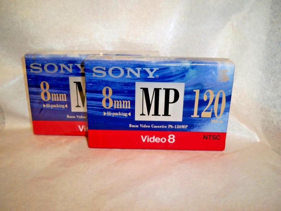 Sony MP 8mm Video Cassette P6-120MP Set of 2