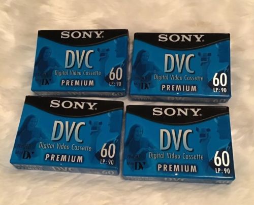 Set Of 4 Sony DVC Digital Video Cassette Premium 60 Lp:90