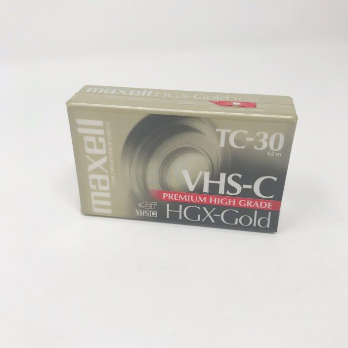 NEW Maxell Cassette HGX-GOLD TC-30 Camcorder Cassette VHS C