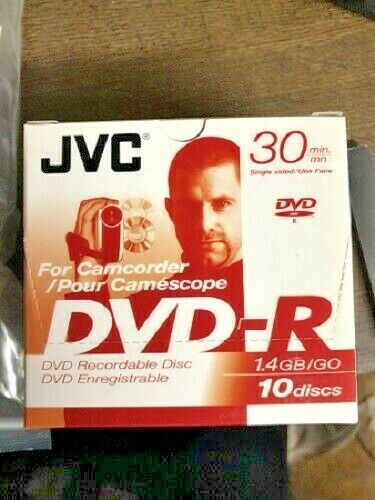 JVC DVD-R VDR14EU Mini DVD-R Camcorder DVD Recordable 10-pack Sealed NEW in Box