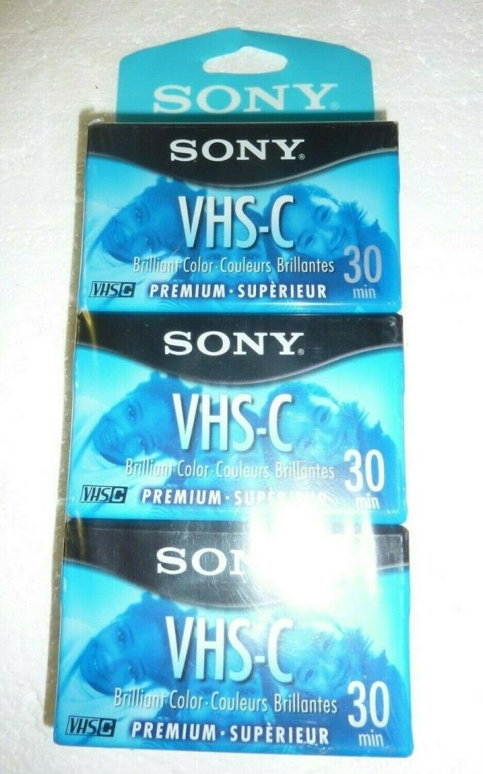 NOS Sealed Sony VHS-CTC-30VHGL Pack of 3