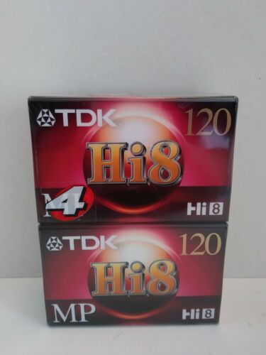 TDK Hi8 MP 120 Camcorder Video Tapes P6-120H8MP Pack of 4 Made In Japan Hi 8 NEW