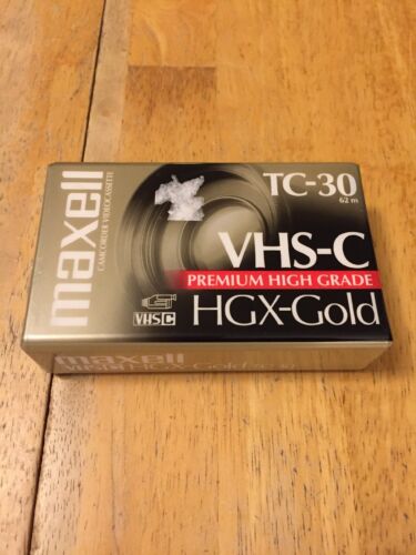 Maxell Tape HGX Gold TC-30 Premium VHS-Cassette VHS-C Blank Camcorder Video NEW