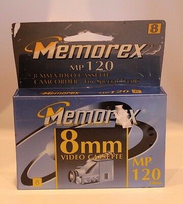 NIP VTG 1998  Memorex 8 MM Video Cassette Camcorder MP 120 106m Videocassette