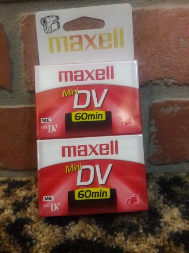 2 Pack of Maxell Mini DV Digital Video Cassette Tape 60 Min Camcorder W New HTF