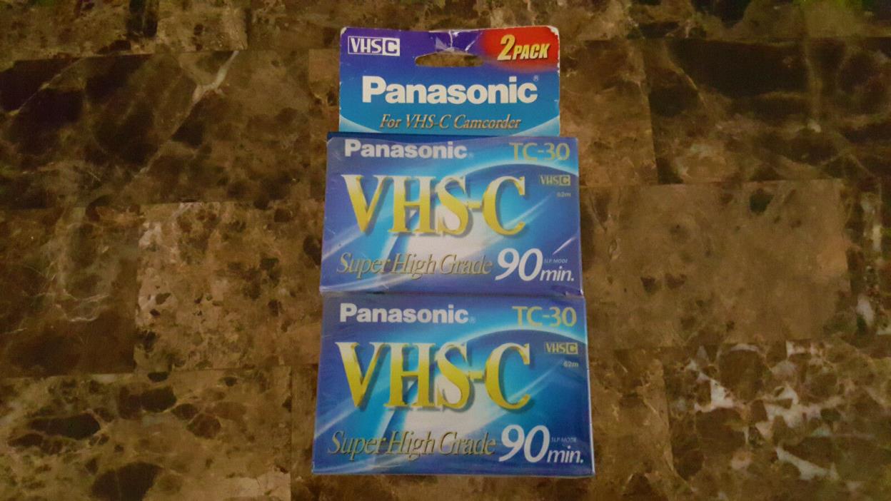 Two new, panasonic VHS-C super high grade TC-30, 90 minutes tapes.