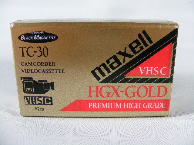 Maxell TC 30 VHS C Camcorder Videocassette Tape HGX Gold Premium High Grade New