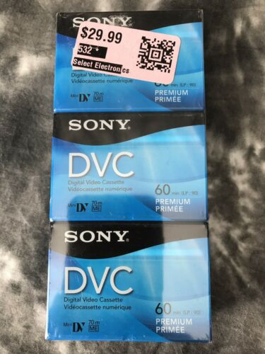 6 Pack Sony DVC Premium Mini DV Minidv Camcorder Digital Video 60 min Tapes