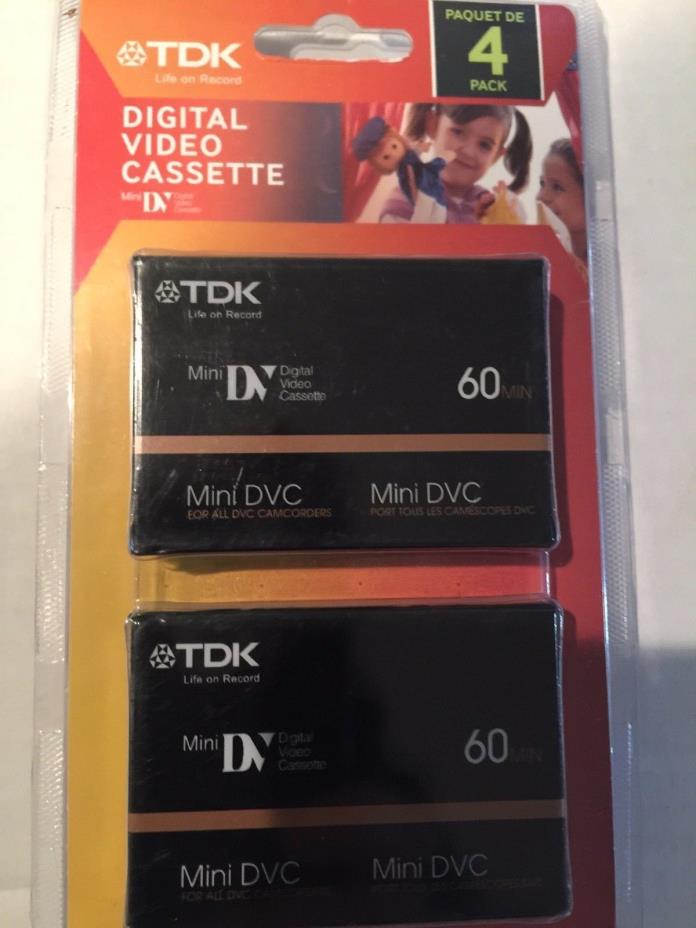 TDK Digital Video Cassette 4 pk Mini DVC -60 Minute