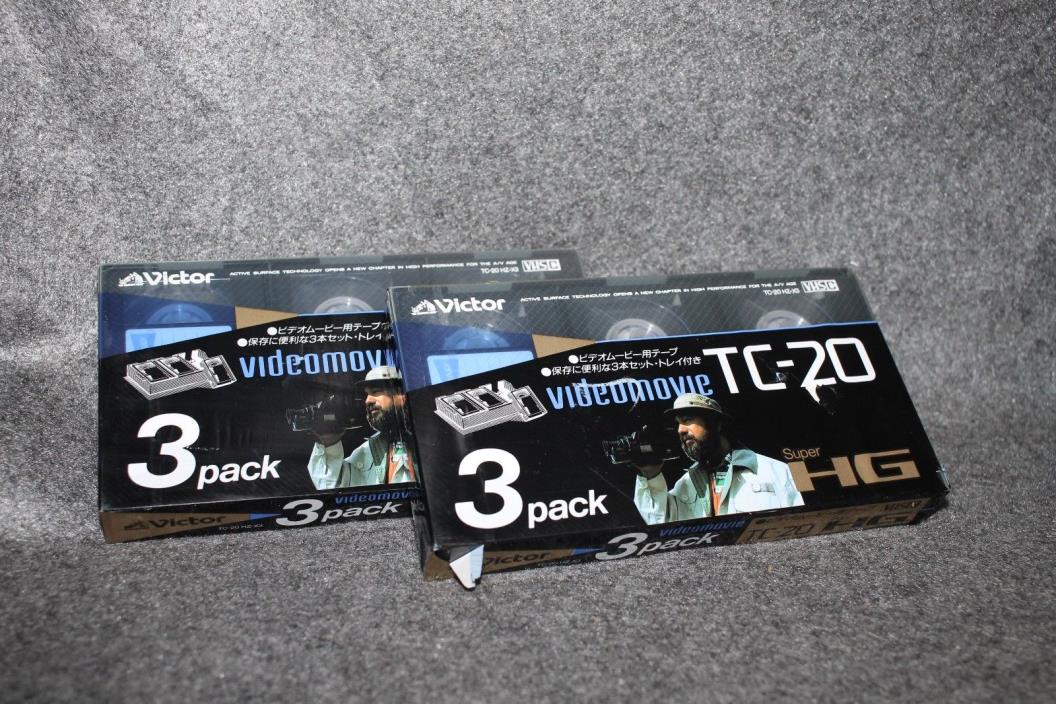 Lot of 6 Victor Super HG TC-20 VHS-C Video Cassettes. NEW & SEALED!