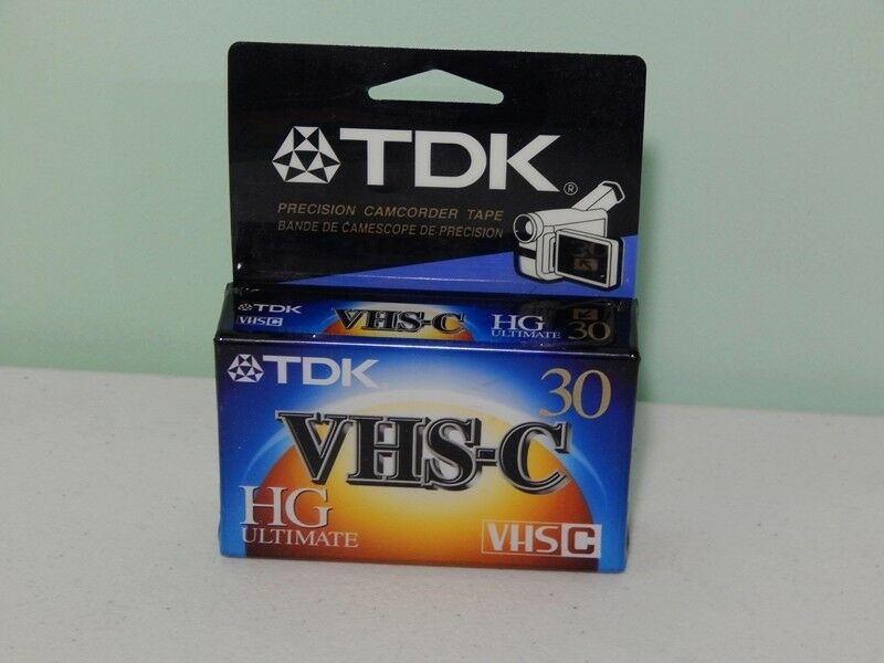 New TDK VHS-C HG ULTIMATE TC-30 camcorder blank tape 30/90 minutes record time