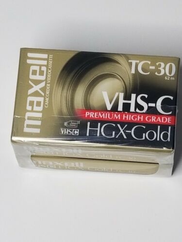 2  FACTORY SEALED TC-30 VHS-C BLANK TAPES FREE SHIPPING