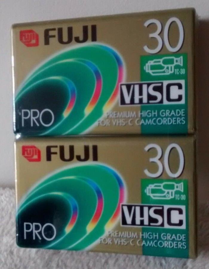 Fuju Pro VHSC TC-30 Pro Premium High Grade Tape Pack of 2 NEW