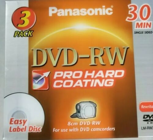 Panasonic LM-RW30U3, DVD-RW 30 MIN 3 Pack, NEW, made in Japan Pro Hard 1.4gb