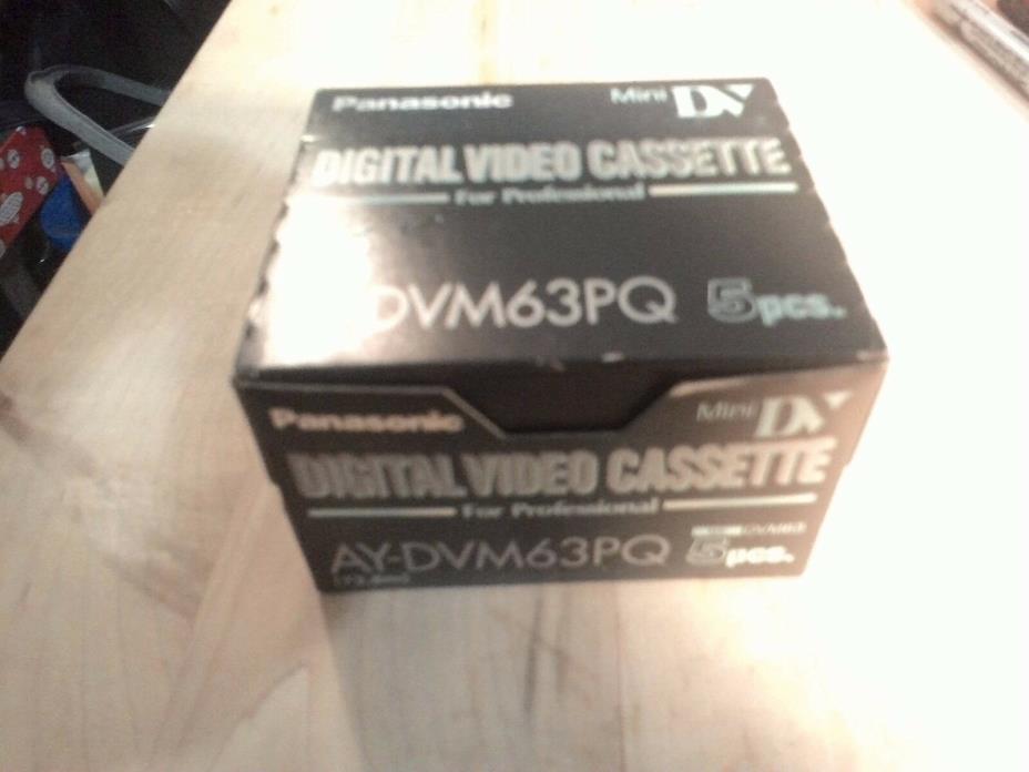 5x Panasonic AY-DVM63PQ MiniDV Cassette Professional Mini DV Tape 5pack