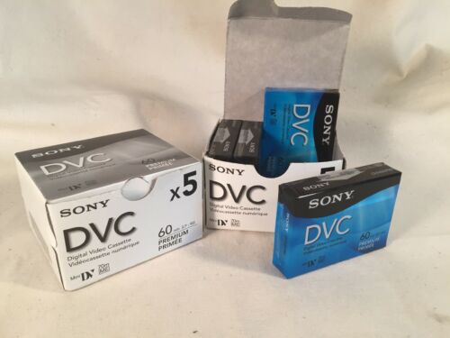 Lot of 9 Sony DVC Digital Mini DV Tapes DVM60PRR (9 Sealed Tapes; 5 new in box)