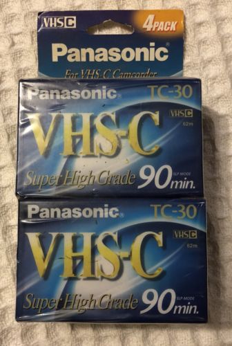 4 Pack Panasonic VHS C Tape TC 30 Super High Grade 90 Minute