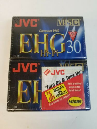 JVC 30-Minute VHS-C Camcorder Tapes (2 Pack) (TC30EHGBH2)   EE9