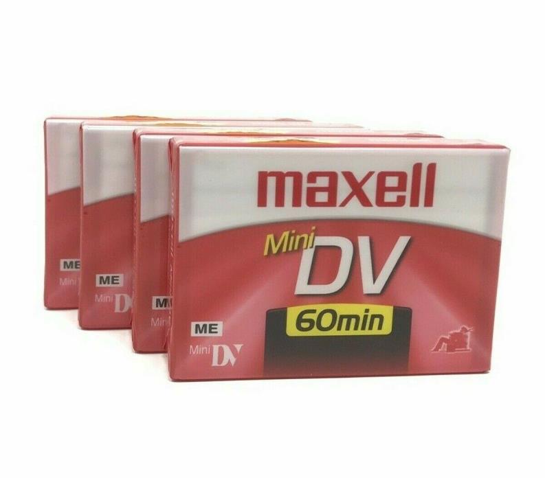 MAXWELL MINI DV 60 MINUTES CASSETTE TAPES SEALED LOT OF 4