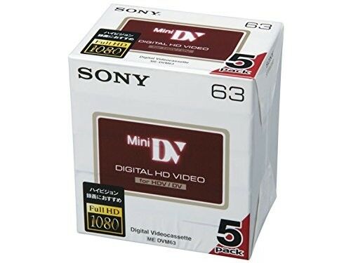 Sony DVM63 ~ Digital HD Camcorder Tapes Sony Mini DV 5DVM63HD 5 Pack SEALED