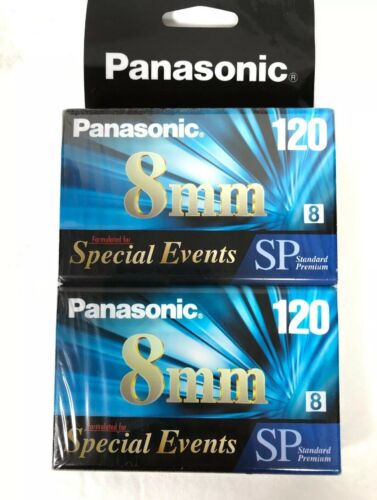Brand New Package Of 2 Panasonic 8mm Camcorder Tapes Factory Sealed