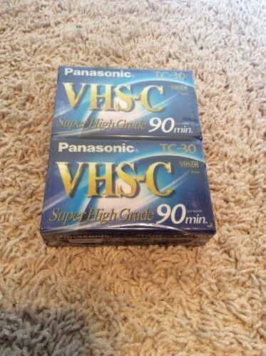 Panasonic VHSC TC-30 Super High Grade Blank Camcorder Video Cassette 90 Min 2 Pk