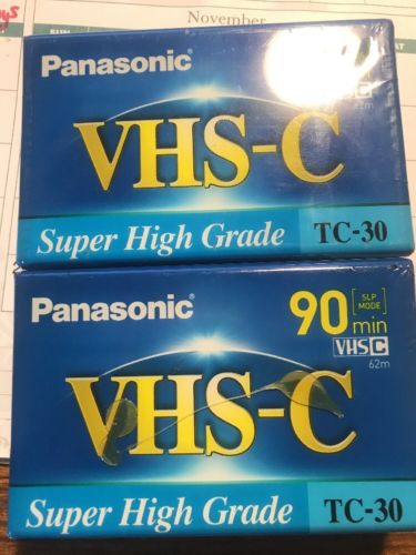 2 Panasonic VHS-C Camcorder Video Cassette Tapes TC-30