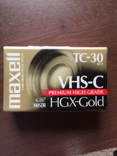 Maxell Cassette 203015 HGX-GOLD TC-30 Camcorder Video Cassette VHS C Premium
