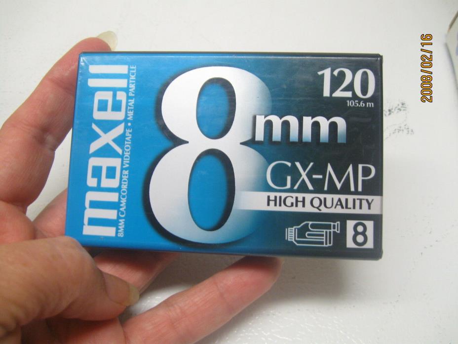 Camcorder 8mm Tape Maxell 8mm GX-MP 120 MP High Quality NEW Video Tape