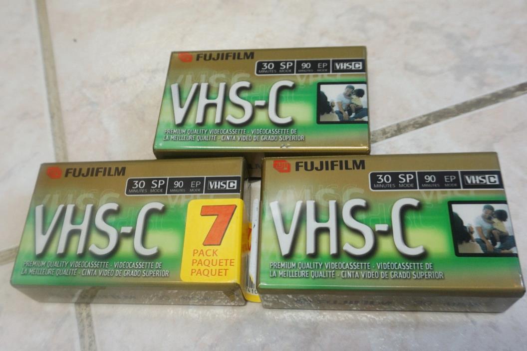 New VHS-C Fujifilm TC-30 Premium Quality sealed Videocassette Camcorder Tape