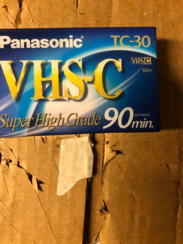 Panasonic VHS-C TC-30 Super High Grade 90 Min Tape - Brand New! Sealed!