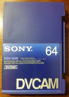SONY 64 PDV-64N DVCAM Cassette New